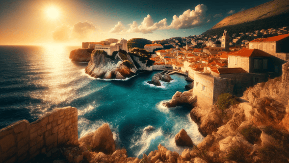 AI Generated image of Croatia as an example of destination marketing services AI can help with.